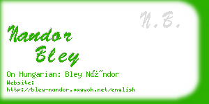 nandor bley business card